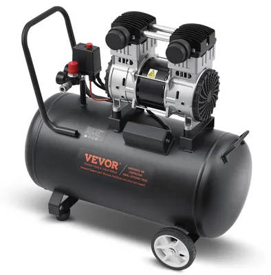 Image de Compresseur d'air - Compresseurs - Pompe à air - Compresseur - Noir - Sans huile - 15 gallons