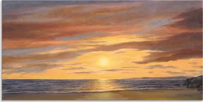 Produktbild von ARTland Wandbild Alu für Innen & Outdoor Sonne am Strand Größe: 100x50 cm