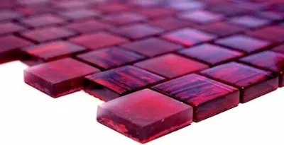 Produktbild von Handmuster Mosaikfliese Transluzent Glasmosaik Crystal Struktur pink klar gefrostet MOS78-CF87_m