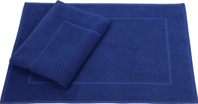 Produktbild von Betz 2er Set Badvorleger 50x70 cm PREMIUM Badematte Badteppich Duschvorleger 100% Baumwolle 650g/m²  Farbe: royalblau