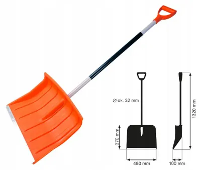 Produktbild von Verkatto Leicht Schneeschaufel mit Metallstiel 48cm