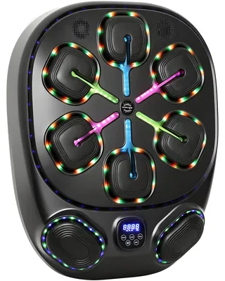 Productafbeelding van Muziekboksmachine, elektronische LED-boksmachine met dubbele slagzones, Bluetooth-handschoenen, 9 snelheden.