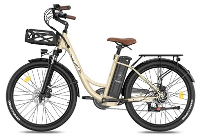 Produktbild von Elektrisches Fahrrad FAFREES F26 Lasting - Motor 250W Akku 36V25Ah 26x1.95 Zoll Reifen Mechanische Scheibenbremsen - Elfenbein