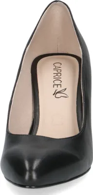 Produktbild von Caprice Damen Pumps High Heels Trichterabsatz Leder Wellenkante 9-22402-44, Größe:37.5 EU, Farbe:Schwarz
