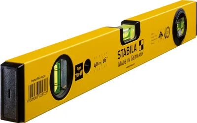 Produktbild von Stabila 02472, Wasserwaage, 0,4 m, Gelb, 0,5 mm/m