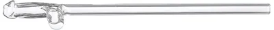 Glas-Trinkhalme, 4 Stk., Penisform, 21,5 cm, Transparent