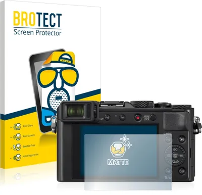 Produktbild von 2x BROTECT Schutzfolie für Panasonic Lumix DC-LX100 II Displayschutz Displayschutzfolie Folie Matt Entspiegelungsfolie
