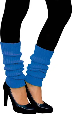 Produktbild von Oblique Unique Damen Stulpen Strümpfe 80er Jahre Party Fasching Karneval Aerobic Kostüm Accessoires - neon blau