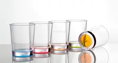 Produktbild von Brunner SET MULTIGLASS COLOR, Mehrfarbig, Styrol-Acrylnitril (SAN), 4 Stück(e), Kegel, 300 ml