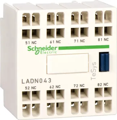 Produktbild von Schneider Electric Hilfsschalterblock, 1S+3Ö, Federzuganschluss LADN133