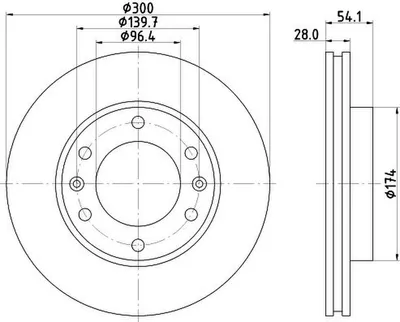 Produktbild von 2x HELLA 8DD 355 114-341 Bremsscheibe Vorderachse