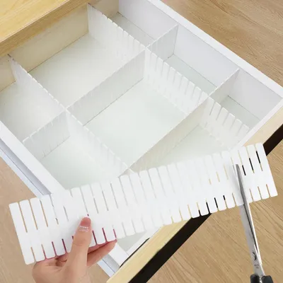 Produktbild von Schubladeneinteiler Kunststoff 18-teilig Weiß