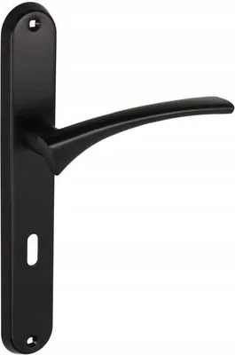 Produktbild von Türinnengriff, Langschild, Schlüssel, mattschwarz