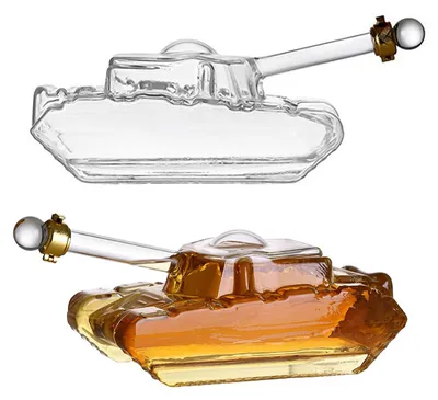 Whisky-Karaffe Tankform 1L Glas Dekanter für Spirituosen