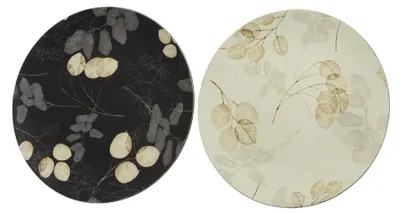Image de Kaemingk Assiette décorative Feuilles Ø 33 cm