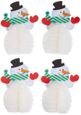 Produktbild von Wabenball Schneemann 4Stk./15cm