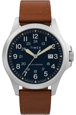 Image de Montre pour homme avec bracelet en  et cadran bleu