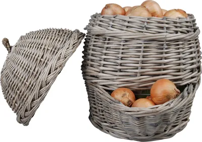 Produktbild von Esschert Design Zwiebelkorb grau; MW44