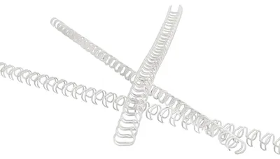 Produktbild von 20x Drahtbinderücken 8mm 5/16" bis max. 60 Blatt 3:1 Teilung weiß