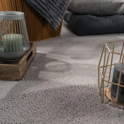Produktbild von Waschbarer Teppich Wohnzimmer Kurzflor Einfarbiger Moderner Stil Weich