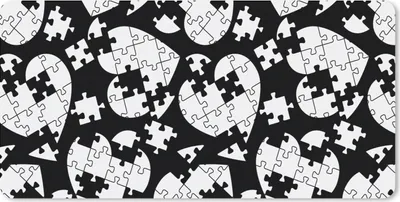 Produktbild von MuchoWow® Mauspad Mousepad Mädchen - Puzzle - Herz - Muster - Mädchen - Kinder - Kinder 60x30 cm - Mousepads - Maus Mat - Pad - Mausunterlage - Nachhaltig