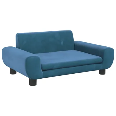 Zdjęcie produktu dla Sofa dla dzieci, niebieska, 70x45x33 cm, aksamit