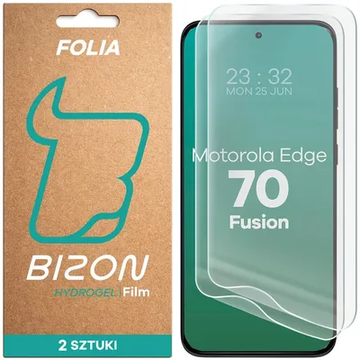 Produktbild von 2x Hydrogel Folie für den Bildschirm für Motorola Edge 70 Fusion, Bizon Film Hydrogel Front Duo