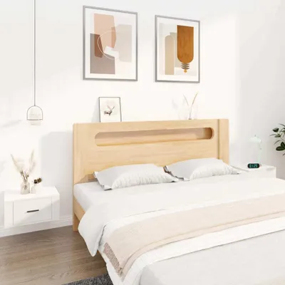 Produktbild von "2026 Promotion" Wand-Nachttische 2 Stk. - Beistelltisch - Weiß 50x36x25 cm - Nachtkommode CC28180