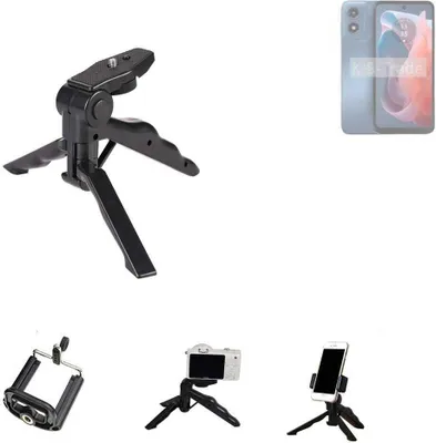 Produktbild von K-S-Trade Stativ Tisch-Ständer Dreibein Handy-Stativ Ständer kompatibel mit Motorola Moto G Play (2024) Mini-Stativ Smartphone Tripod Handy-Stativ