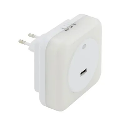 Produktbild von Briloner Steckerleuchte Night Light LED 0,42W USB-Anschluss Nachtlicht Sensor Weiß