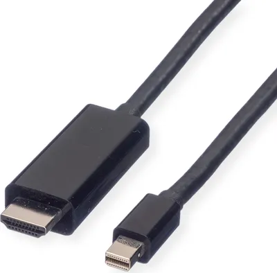 Produktbild von VALUE Mini DisplayPort Kabel, Mini DP-UHDTV, ST/ST, schwarz, 3 m
