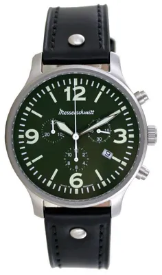 Produktbild von Aristo Herren Messerschmitt Uhr Fliegeruhr Chronograph ME-3H204L Leder