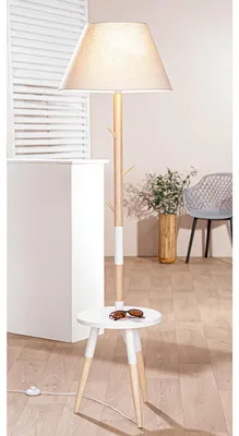 Produktbild von Gilde Stehleuchte, Haderup, Holz, naturfarben, VE 1, D. 35 cm Höhe: 159.00 cm Durchmesser: 35.00 cm 57409