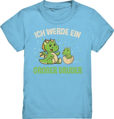 Produktbild von Dinos Großer Bruder Shirt – Sky Blue / 110/116 (5-6)