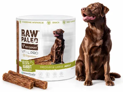 Imagen del producto de VetExpert RawPaleo VitalPro digest, alimento para conejos, tamaño medio/grande, 100g, Imagen generada por IA