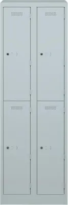 Produktbild von BISLEY Spind lichtgrau PL3050D2645, 4 Schließfächer 60,0 x 50,0 x 180,0 cm