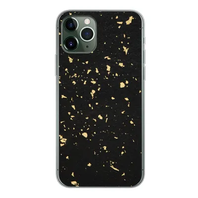 Produktbild von MuchoWow® Handyhülle Schutzhülle Hülle für iPhone 11 Pro Goldene Flocken auf schwarzem Hintergrund Silikon Softcase Handy Hülle - Handy