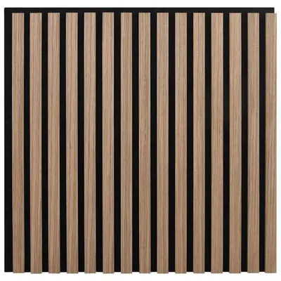 Obrázek produktu pro Sada dekorativních dřevěných panelů na stěnu - 2 kusy - 60,5 x 60 cm - Vhodné pro použití uvnitř i venku - Žlutá barva