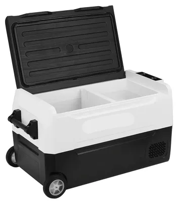 Zdjęcie produktu dla Lodówka samochodowa 12V - przenośna lodówka - mini lodówka z funkcją zamrażania - pojemność 55 litrów