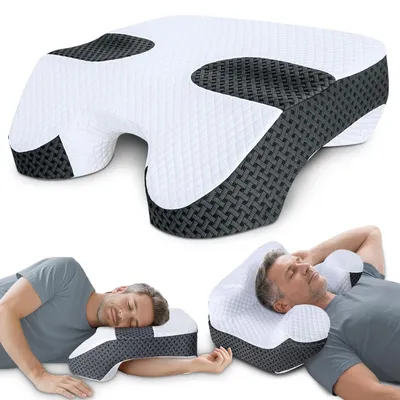 Zdjęcie produktu dla Ergonomiczna poduszka dla śpiących na boku z wycięciem na ramię z pianki viskoelastycznej