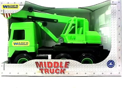 Obrázek produktu pro Zelený jeřáb Middle Truck 38 cm v kartonové krabici