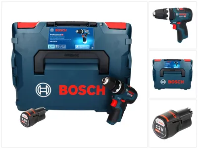 Zdjęcie produktu dla Bosch GSB 12V-35 Profesjonalna akumulatorowa wiertarko-wkrętarka udarowa 12 V 35 Nm bezszczotkowa + 1x akumulator 3,0 Ah + L-Boxx - bez ładowarki