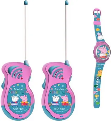Obrázok produktu pre Vysielačková Súprava S Digitálnymi Hodinkami Peppa Pig. Peppa Pig Pp17047 Kids Euroswan