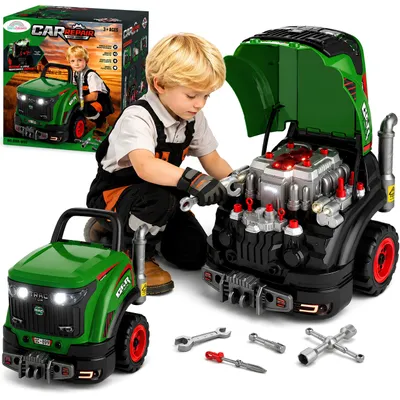 Zdjęcie produktu dla Zestaw Mechanika dla Dzieci Silnik Traktor do Rozkręcania Warsztat Narzędzia