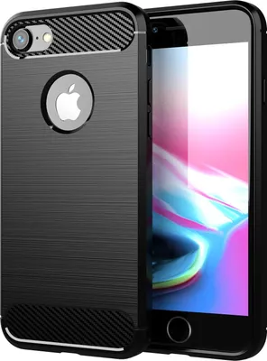 Produktbild von Cadorabo Hülle für Apple iPhone 7 / 7S / 8 in Schwarz Schutzhülle TPU Case Cover Etui Handyhülle