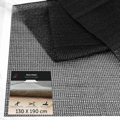 Produktbild von Rutschfester Teppichunterlage - 130 x 190 cm - Rutschfest - Schwarz