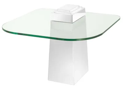 Zdjęcie produktu dla stolik boczny Casa Padrino srebrny 65 x 65 x h. 51 cm - luksusowa jakość