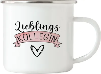 Produktbild von Lieblingskollegin Emaille Tasse Arbeitskollegin Abschiedsgeschenk Büro Ruhestand