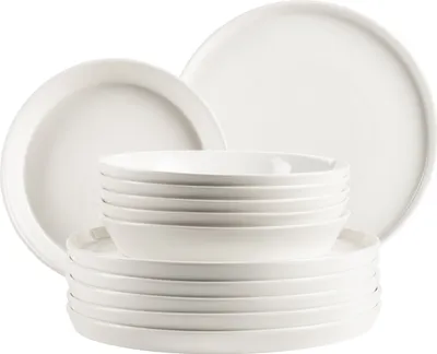 Produktbild von Porzellangeset, 6 Personen, weiß, einfach, elegant