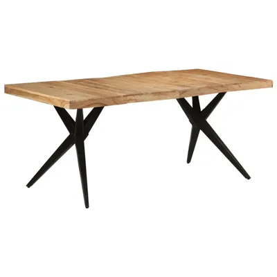 Obrázok produktu pre Jedálenský stôl čierny 180x90x77 cm masívne akáciové drevo